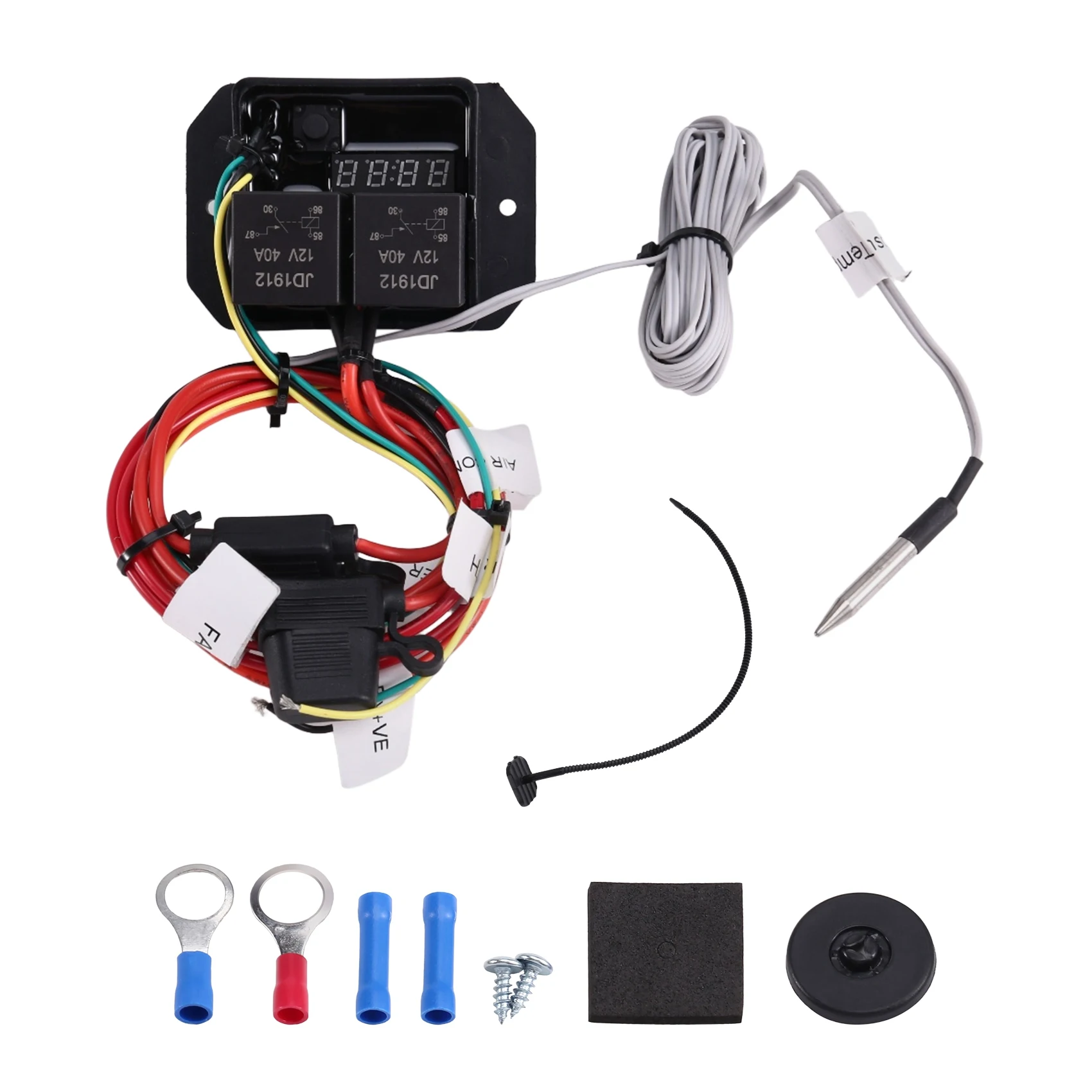 DC-0444 12V Digital Adjustable Thermostat Temperature Control Radiator Fan Controller