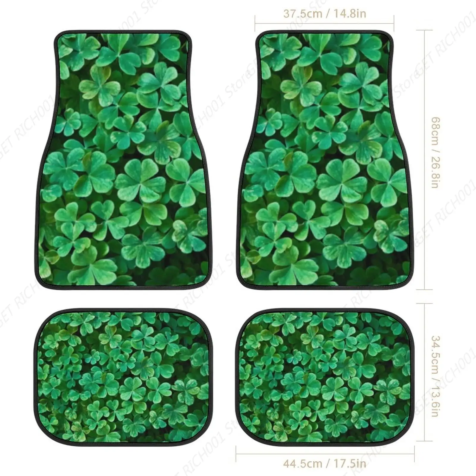 

Parche Trébol L Día San Patricio, 4 Piezas, Alfombrillas Para El Suelo L Coche, Juegos Completos, Ajuste Universal Para Camion