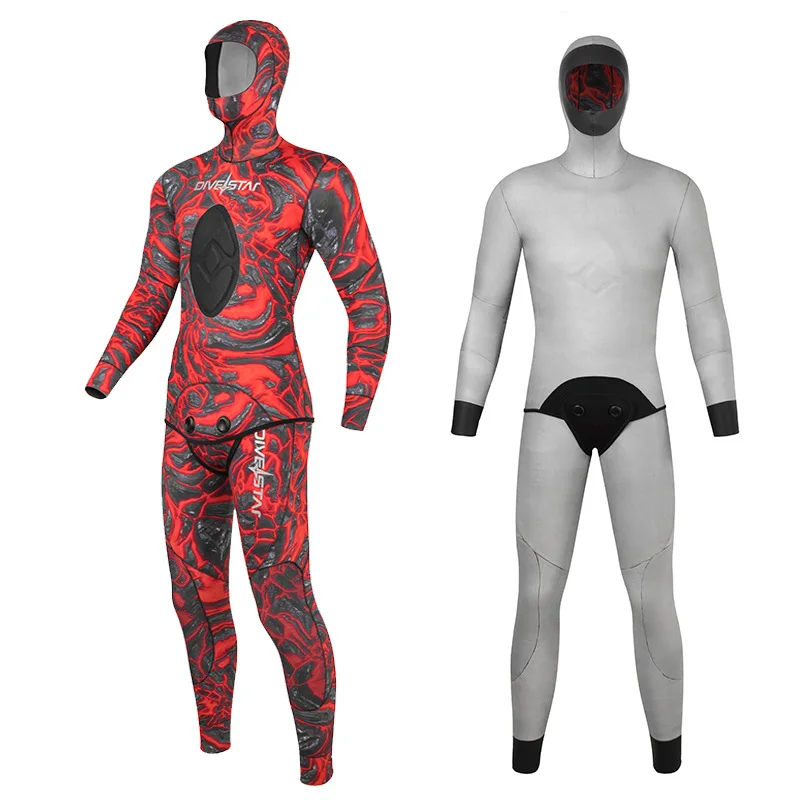 New 3mm Titanium Diving Suit Set Yamamoto Rubber Fishing and Hunting Suit, Warm and Free Diving Split Diving Suit