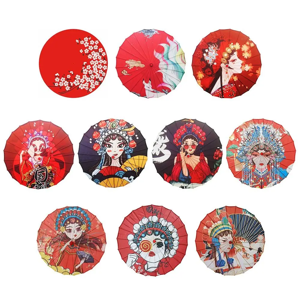 الصينية العتيقة نمط مزيتة ورقة مظلة 82 سنتيمتر 10 ألوان ازياء التصوير مظلة تزيين المظلة