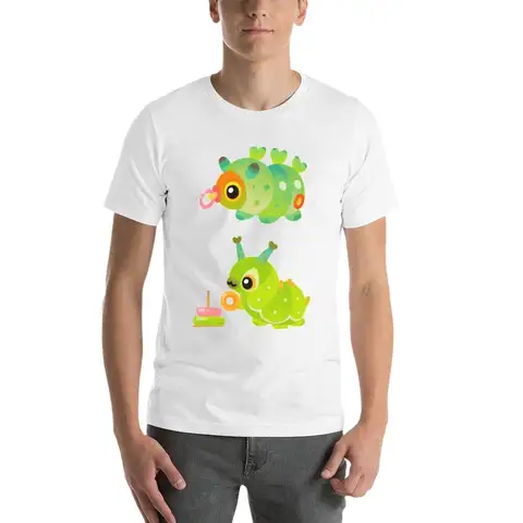 Baby Caterpillar T-shirt, roliga bomulls-t-shirts för män, casual T-shirt 6 best sales larvmän - №6