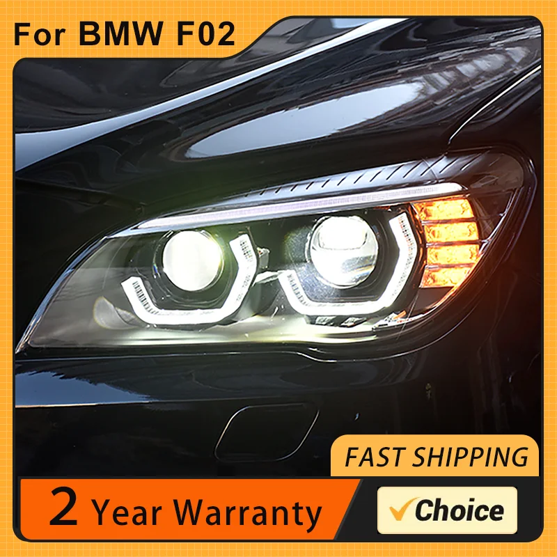 Conjunto de Faros delanteros para BMW serie 7 09-15 F02/730/740Li, luz de circulación diurna, cuchara de faro láser LED modificada