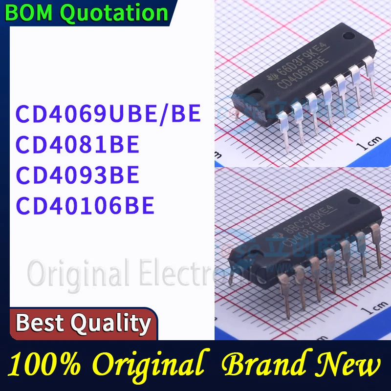 

5pcs/lot CD4069UBE CD4081BE CD4093BE CD40106BE In stock Original High quality