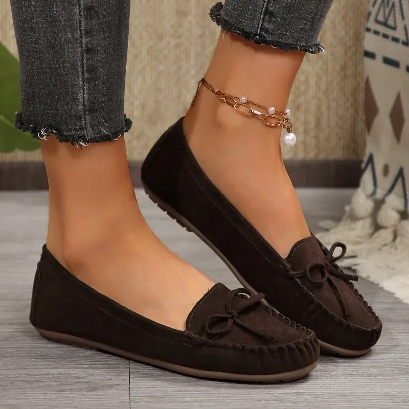 

Women's Shoes 2025 Brand Slip on Women's Flats Fashion Butterfly-knot Casual Flat Shoes Hot Sale Plus Size Solid Flat Low Heels