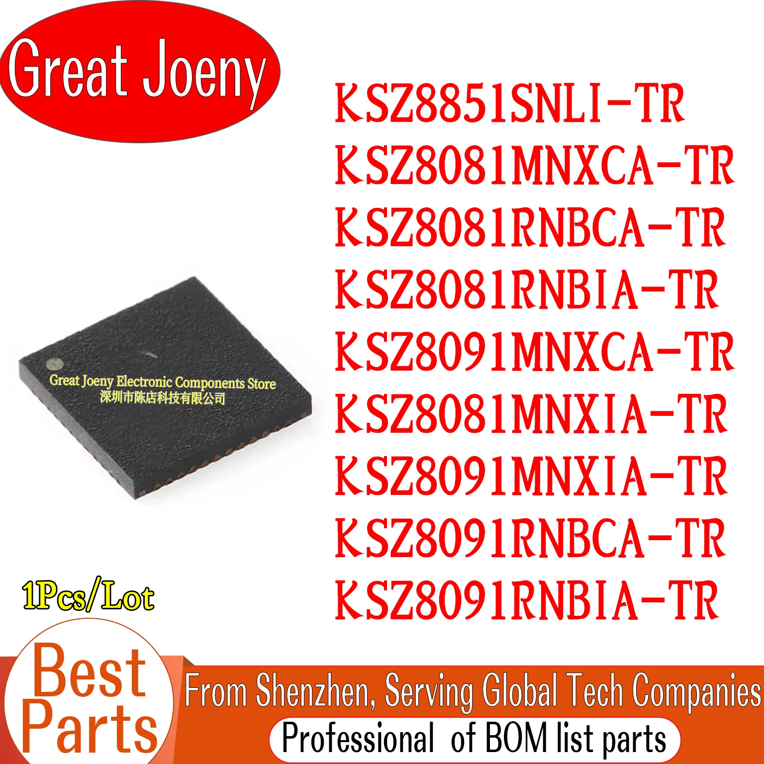 

New Original KSZ8851SNLI KSZ8081MNXCA KSZ8081MNXIA KSZ8081RNBCA KSZ8081RNBIA KSZ8091MNXCA KSZ8091MNXIA KSZ8091RNBCA KSZ8091RNBIA