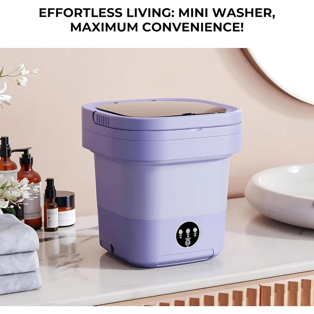 Portable Washing Machine, 11L Foldable Mini Washer, 3 Modess Upgraded Design, Baby Washing Machine for Traveling, Gift, RV