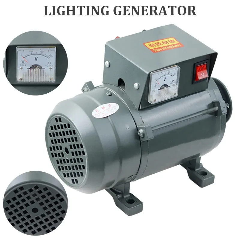 220V 3500W Single Phase Permanent Magnet Generator Pure Copper Coil Pulley Driven Brushless Alternator for Household Power