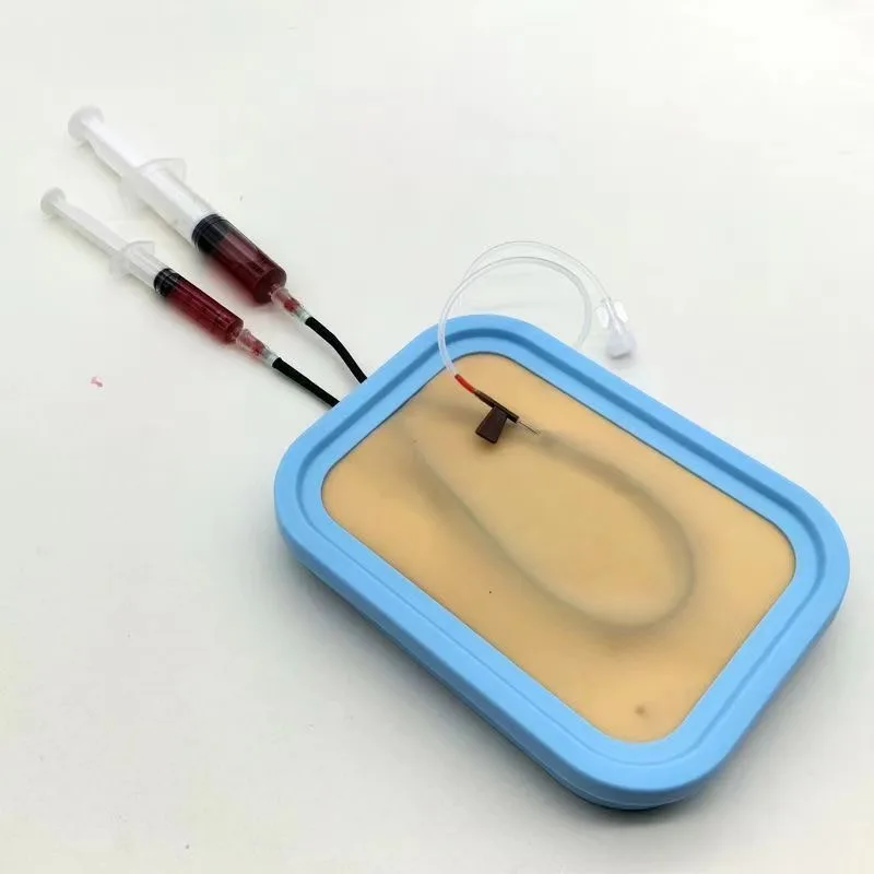 Venipuncture Training Kit Silicone Vein Blood Collection Practice Module Nurse and Medical Student Injection Training Model Includes Blood Collection Tube, Syringe, Blood Collection Needle, Simulated Blood, Measuring Cup, and Complete Set of Consumables. Venous Infusion and Blood Collection Practice Teaching Tools view 4
