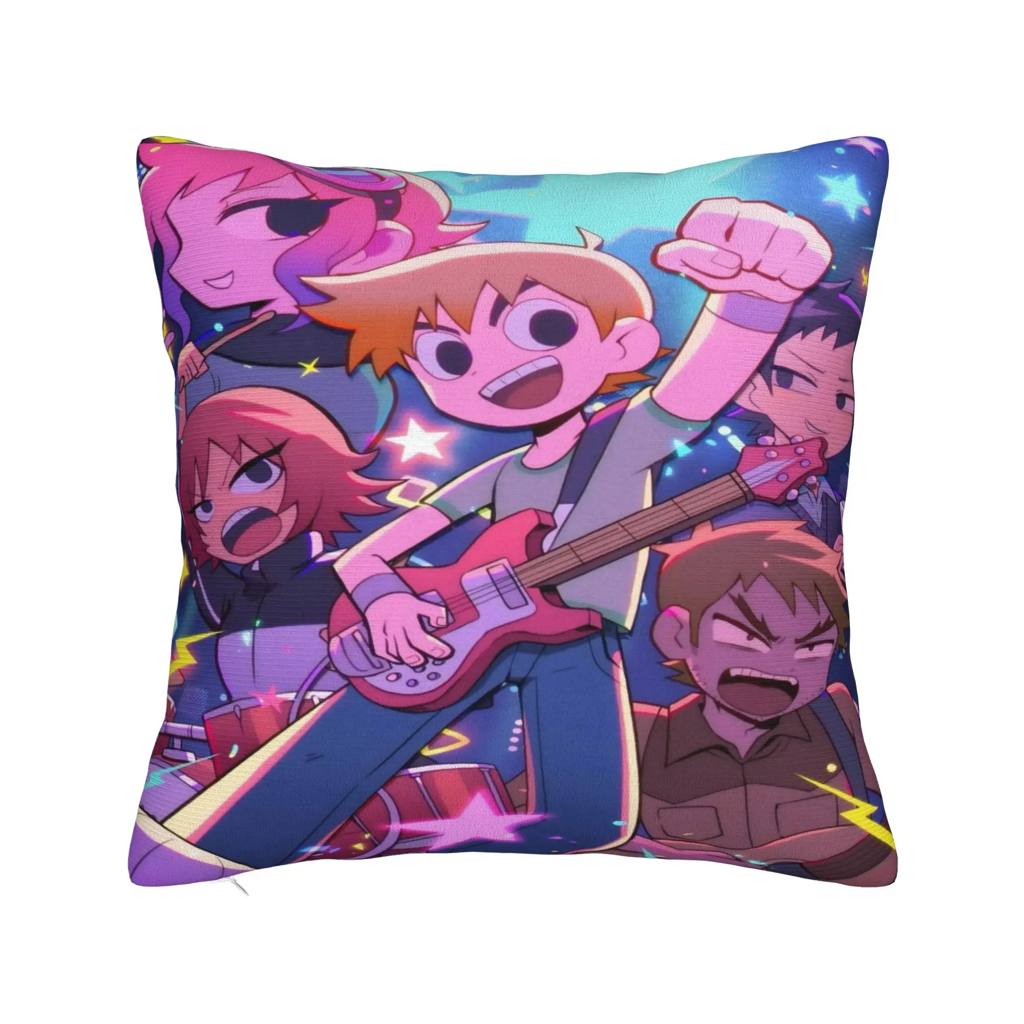 Scott Pilgrim vs. the World Printed Pillowcase Cushion Cover  Throw Pillow Cover Y2K Bedroom Decoration Zippered Multi Size