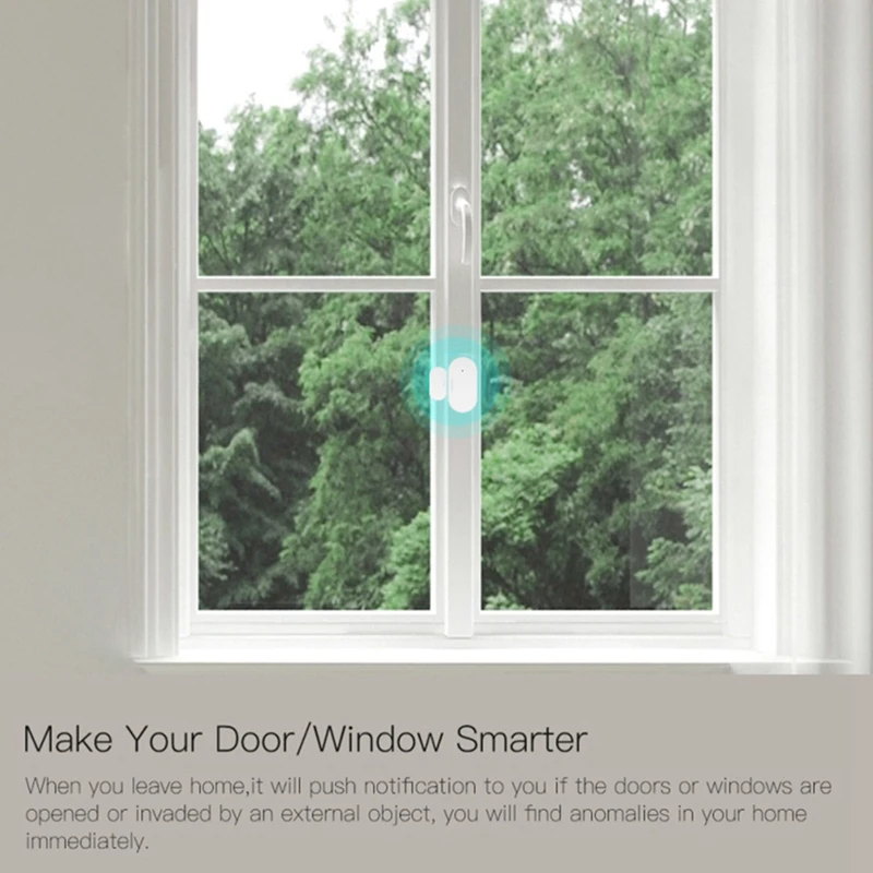 Smart-5X Tuya Zigbee Door & Window Sensor Smart Home Automation Security Protection Smartlife APP Alarm Remote Real-Time Push