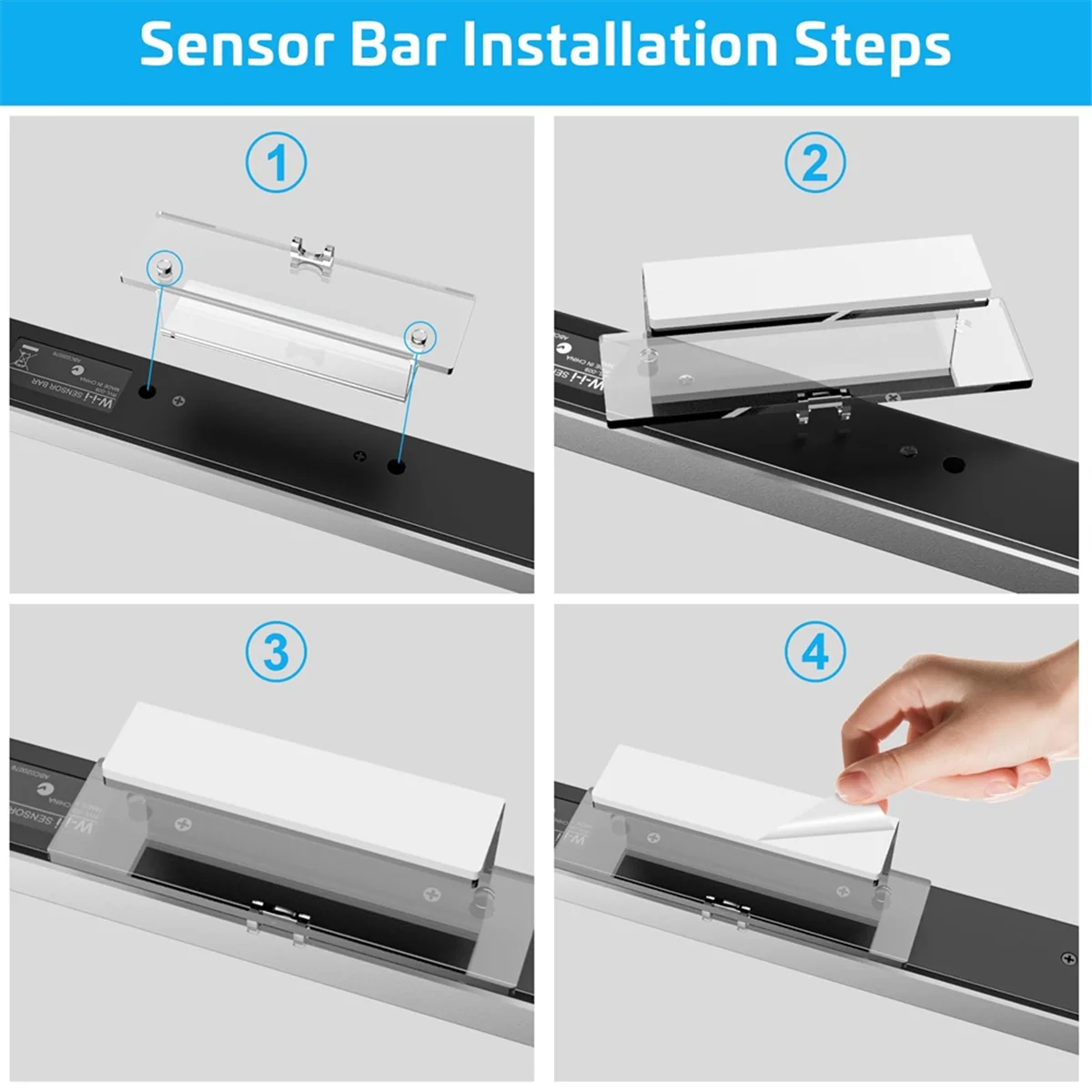 

WYXH 3 in 1 Wired Motion Sensor Bar + AC Power Supply Adapter Cord + Composite Audio Video Cable for Nintendo Wii EU Plug