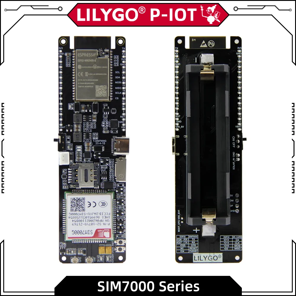 

Lilygo® Ttgo T-sim7000g Esp32 Sim Development Board 4mb 16mb Module Wifi Battery Holder Support Solar Charge Boards