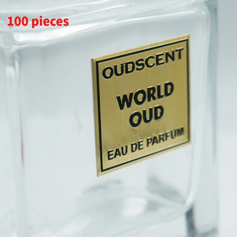 10 0.Zhang.Custom.custom sticker metal label embossed metal label glass perfume bottle label