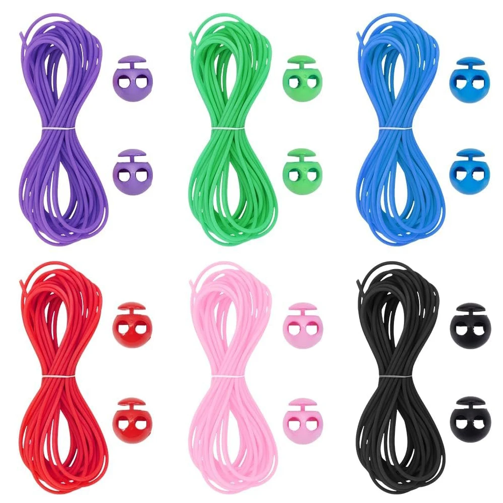 

4pcs Knitting Stitches Holder 5M Tubing Barber Cord Stitch Markers Knit Keeper with Needle Stoppers for Crafts Knitting Projects