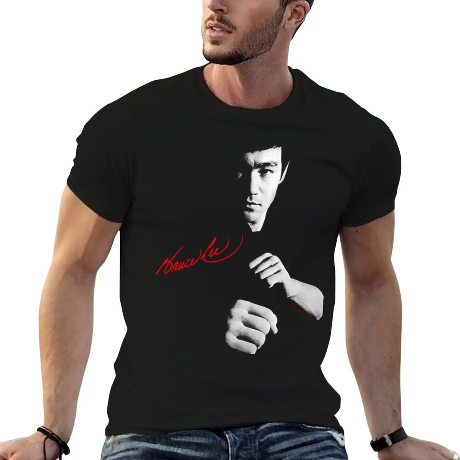 Camiseta clásica vintage con diseño de película, actor, leyenda, dragón, camiseta de anime, camiseta para hombre, camiseta de lujo para hombre
