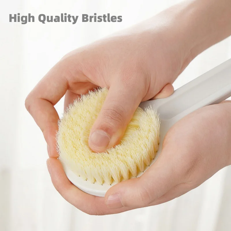 Spazzola da bagno giapponese Manico lungo Pelliccia morbida Comoda spazzola da bagno Spazzola da bagno per il corpo con attrito posteriore Forniture per il bagno Spazzola da bagno