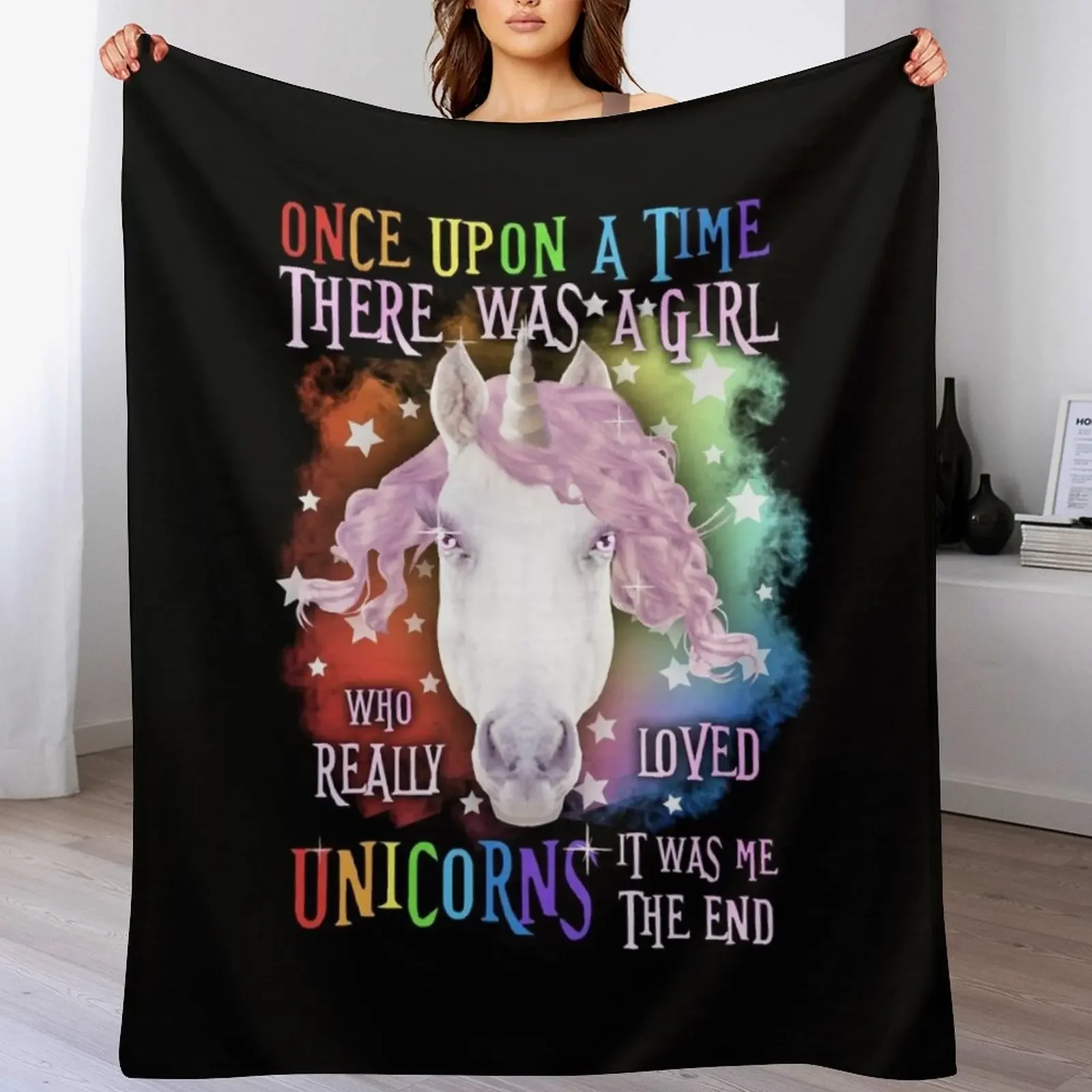 

New Cute Unicorn Gifts Just A Girl Who Loves Unicorns Throw Blanket Sofa Quilt for winter Blankets For Bed Furry Blankets