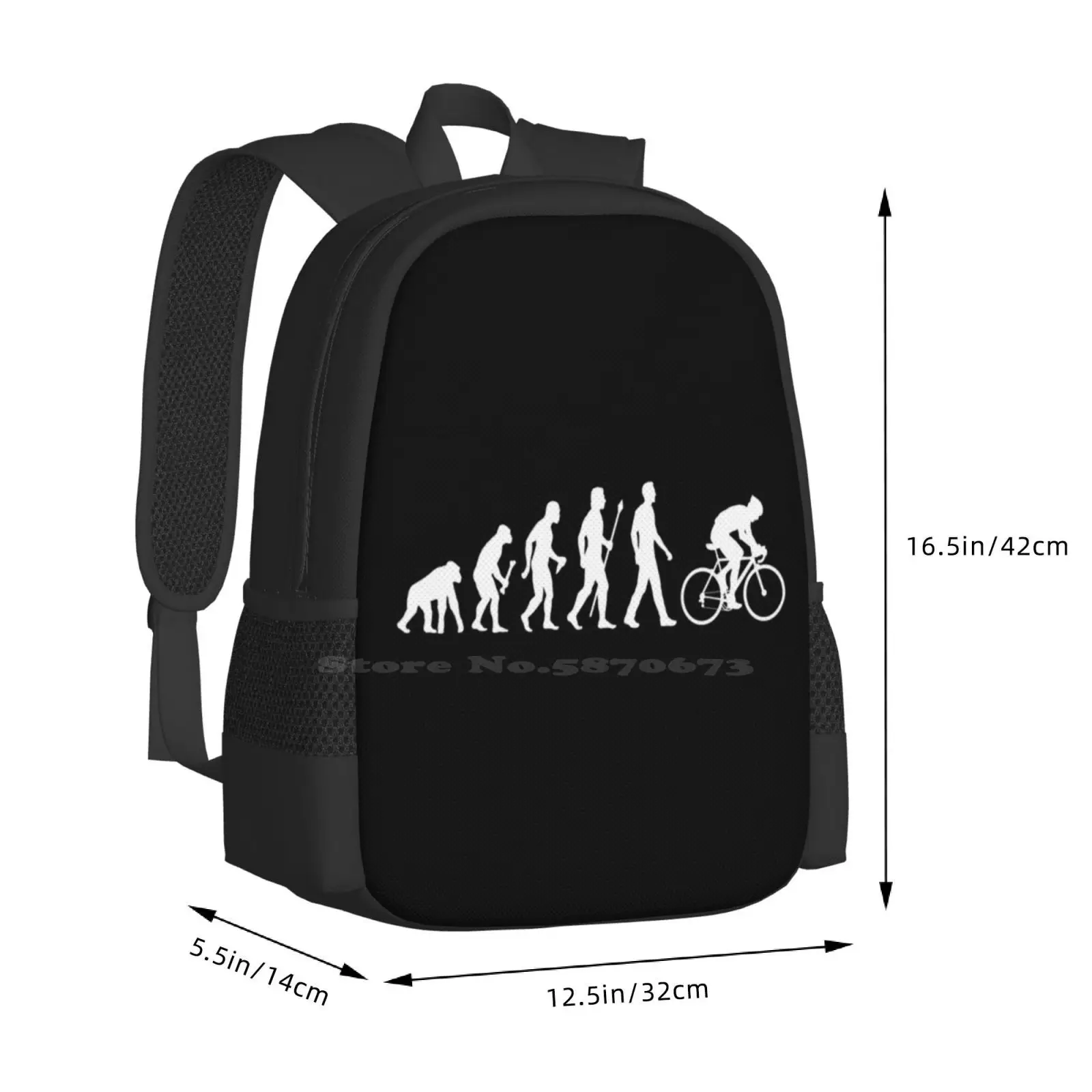 Evolução do Homem-Mochila Escolar Grande Capacidade, Sacos De Laptop, Ciclismo, Evolução, Bicicleta engraçada, Passeio, Trem, Pernas Bicicleta