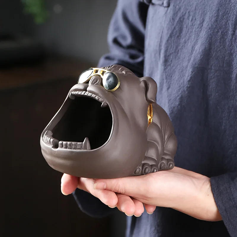 

Large Creative and Personalized Purple Clay Multi-functional Ashtray for Living Room and Office Ashtray Storage Household Goods