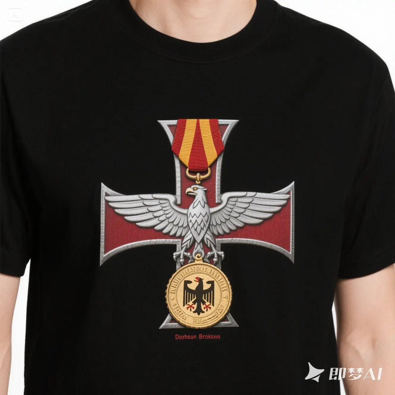 

German Eagle Cross Seal, Teutonic Brothers Knights T-shirt 100% cotton O-neck short sleeve casual men's T-shirt