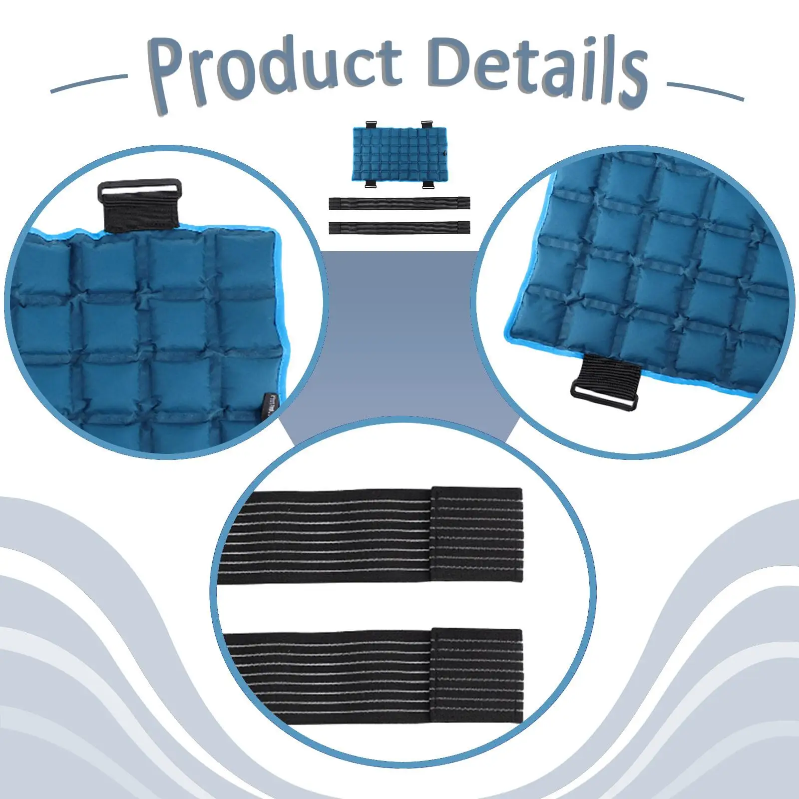 

Многоразовый прочный универсальный пакет для горячих и холодных компрессов с ремнями для упражнений, плеч, лодыжек, плавания