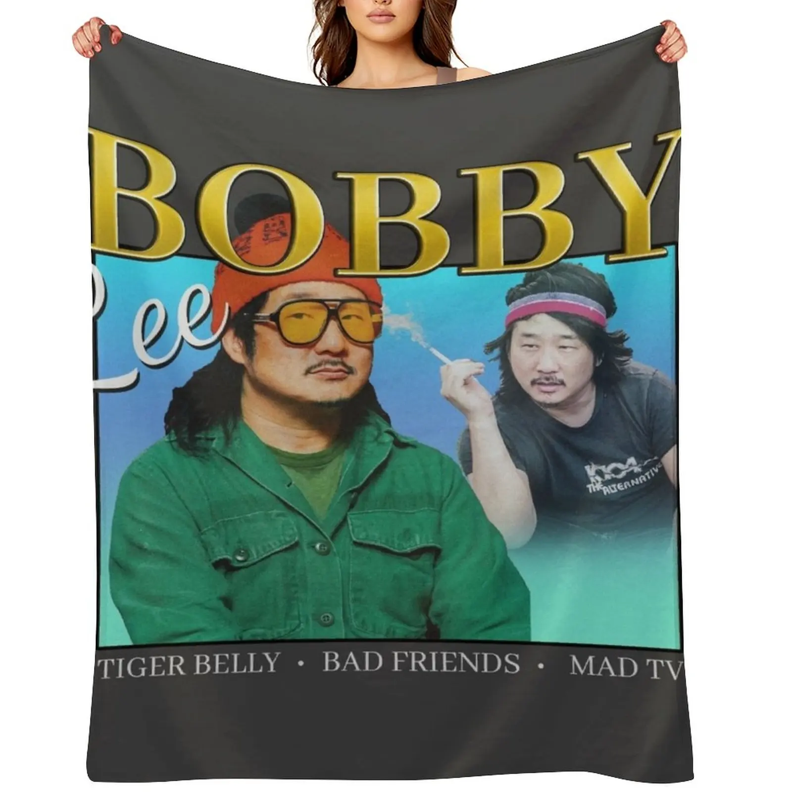

Bobby Lee retro / vintage design Throw Blanket Loose Shaggy for sofa bed plaid Blankets