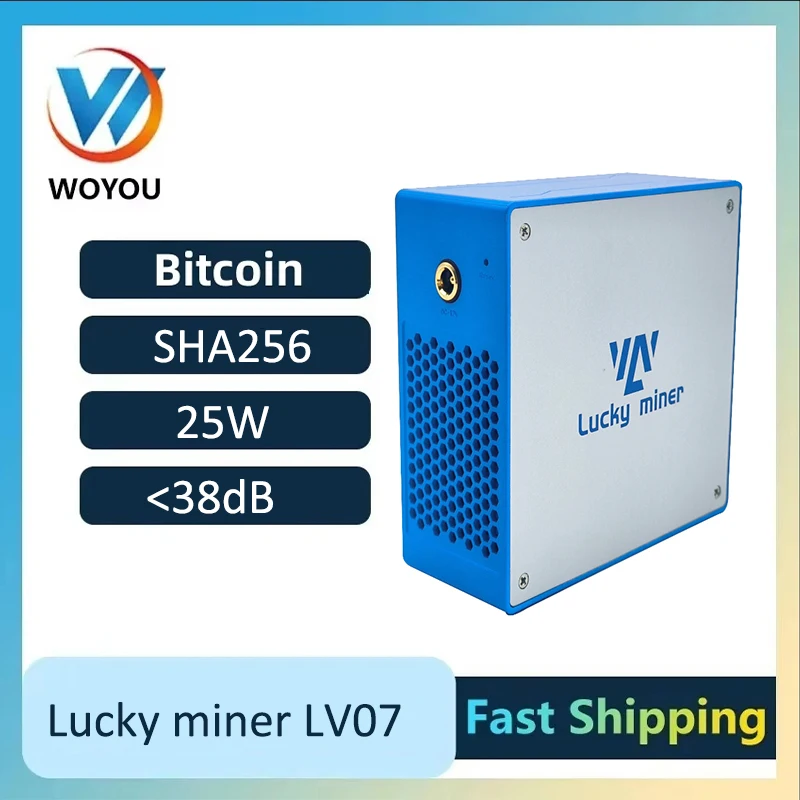 Lucky Miner LV07 Btc Bitcoin Miner Silent Miner Crypto Mining Machine 1TH/S Asic Miners Solo Cryptocurrency LV07 Mining Machine