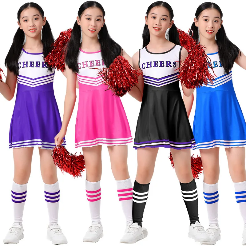 Cheerleading Uniform Children's Five-Color Cheerleading Sportswear Football Baby Dress Costume Suit