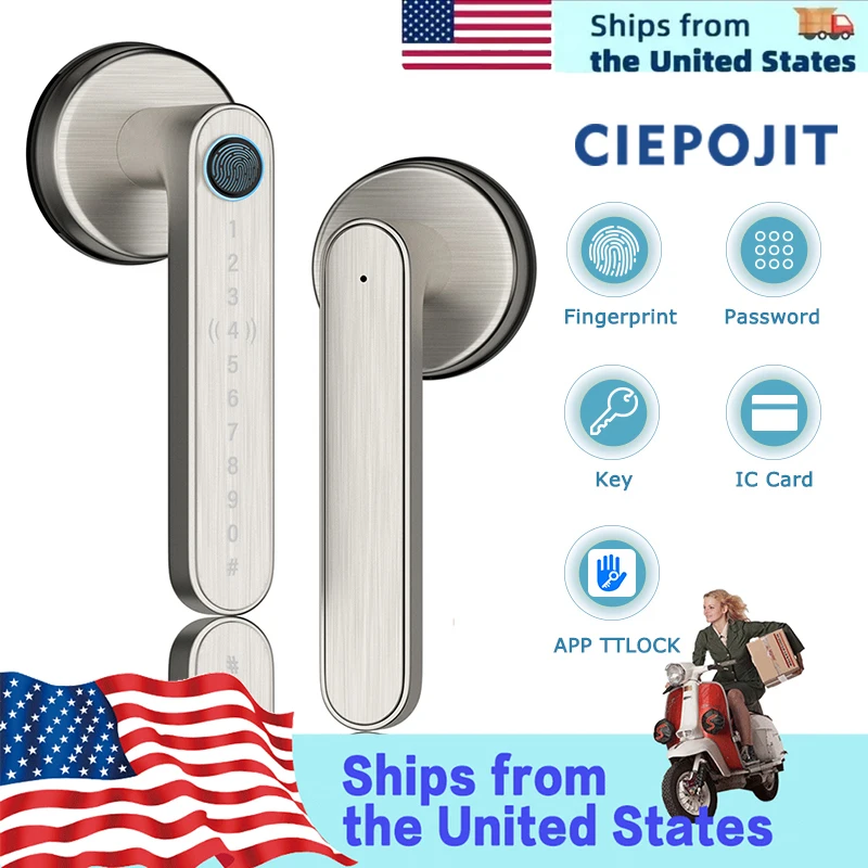 CIEPOJIT Electronic lock for APP Smart Lock Fingerprint Lock  UNlock with  Fingerprint/TTLOCK/KEY/PASSWORD/IC CRAD