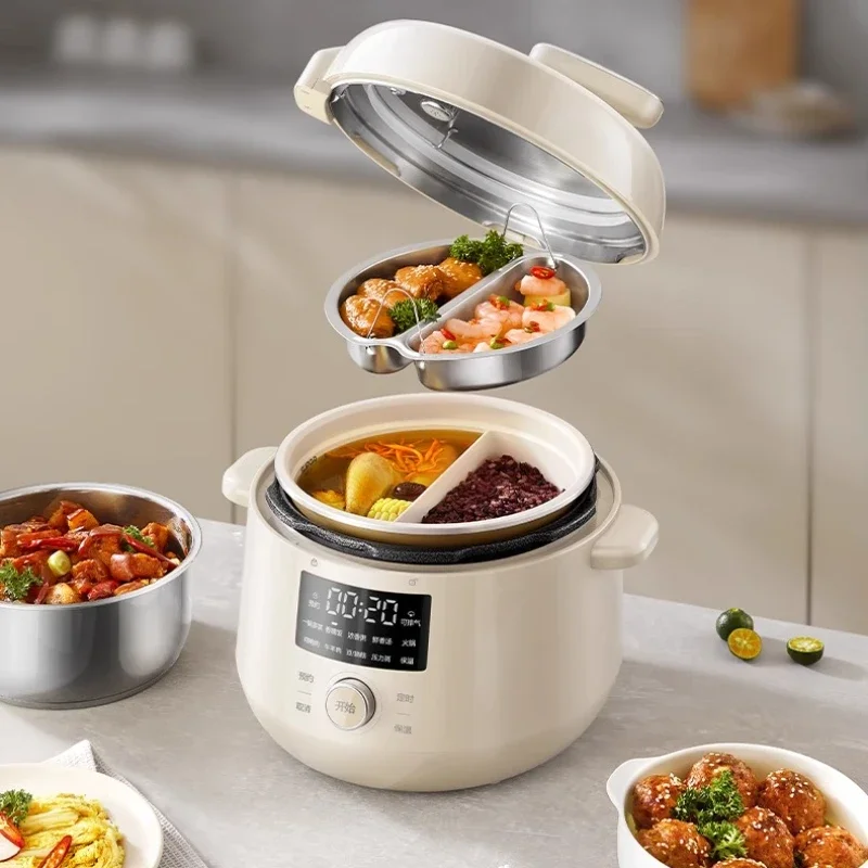 

Supor electric pressure cooker household 3 liters mandarin duck double bile 0 coating pressure cooker rice cooker new model