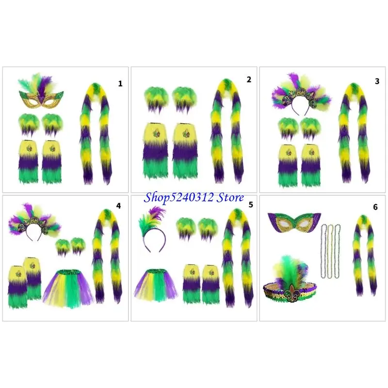 

634C Fashion Sequined Party Outfit for Carnivals Role Play Comfortable Polyester Fabric Long Wear for Themed Celebrations