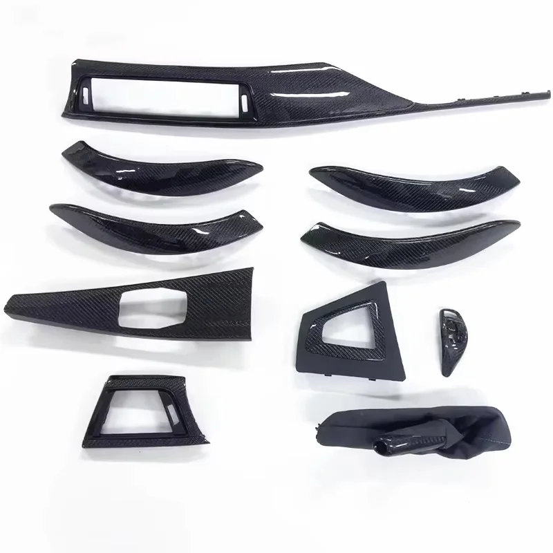 

10pcs Carbon Fiber Dashboard Replacement Interior Trim Kits Set for BMW 3 Series E60 E90 F22 F30 F31 F32 F36 F80 F82 E93