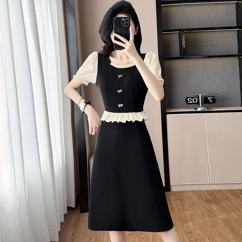 

Лучшая летняя новая юбка размера плюс из двух предметов с искусственным принтом Dr Sister Sle Midi Skirt ort Sve Ladylike Commute Sle Dr