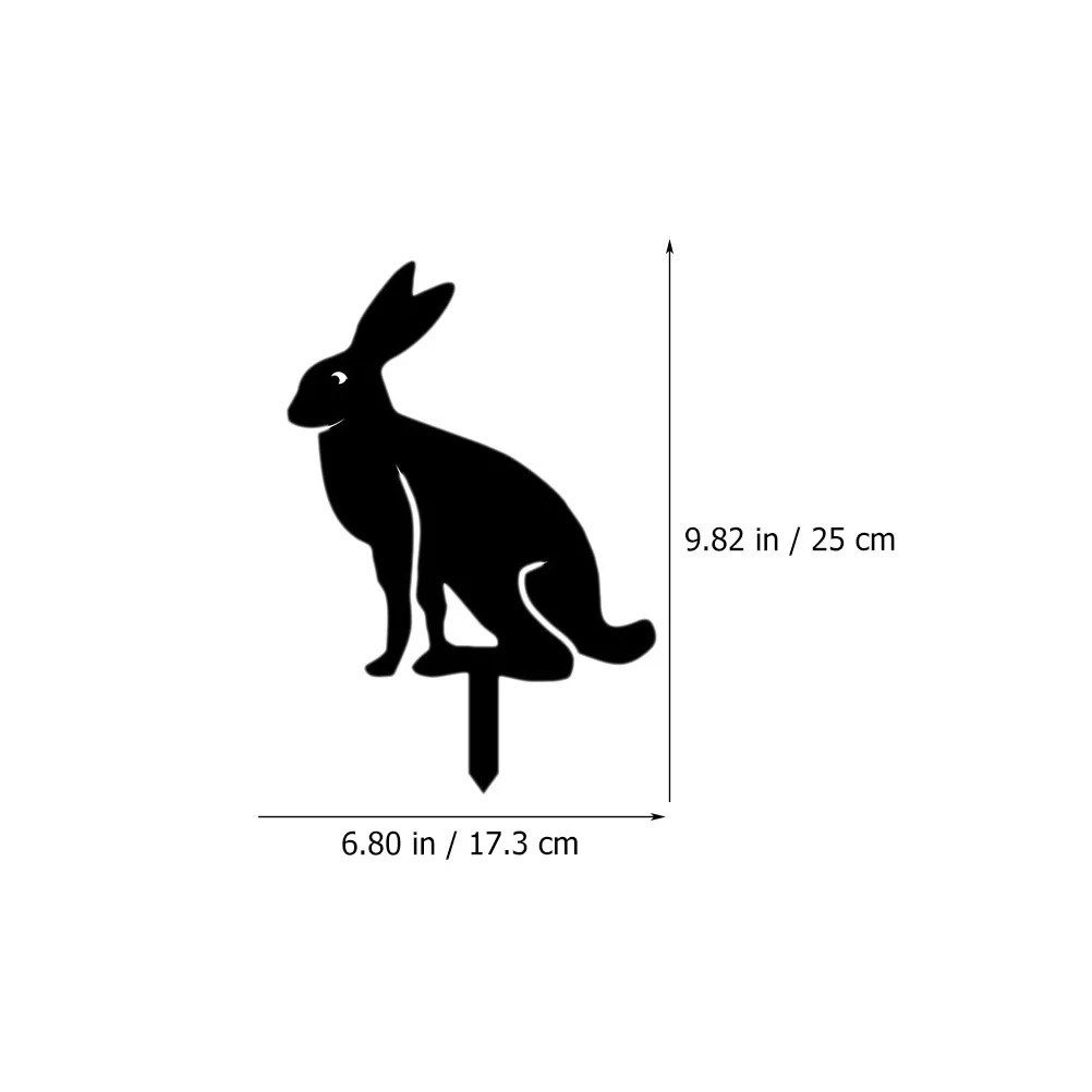 

4pcs Easter Rabbit Stakes Yard Decorations Outdoor Garden Signs For Courtyard Lawn Easter Garden Stakes Rabbit Yard Sign