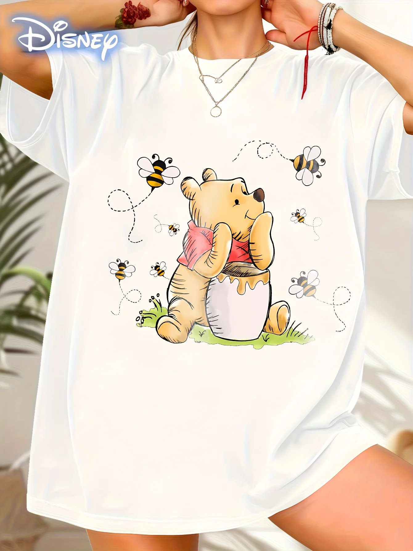 

Winnie The Pooh Summer T-Shirt Boys Girls Family Parent-Child Clothing Casual Loose Comfort Oversized Short Sleeve Men Women Y2k