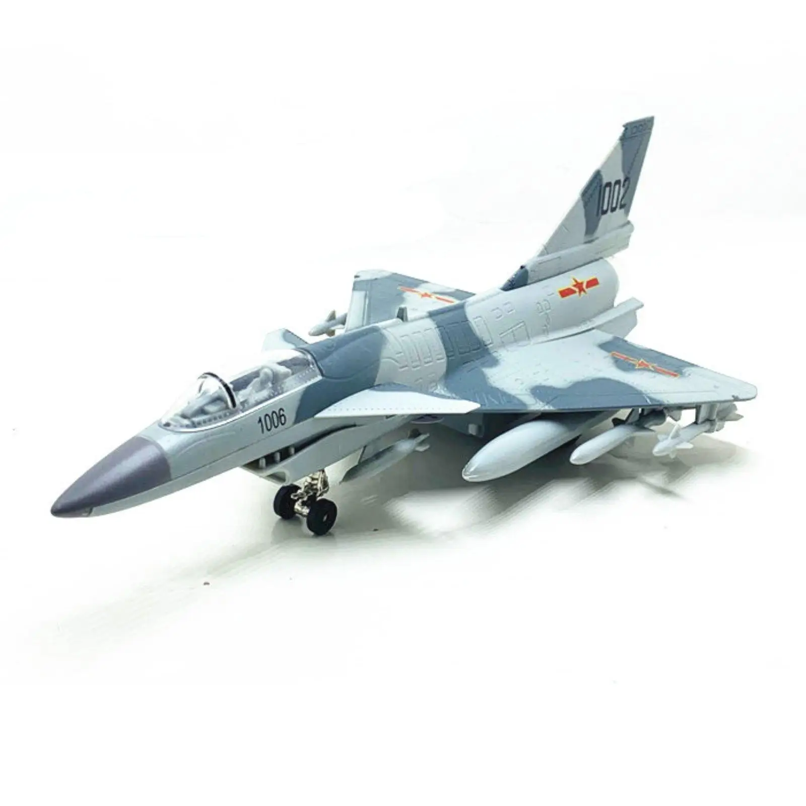 Interactive Alloy Fighter Toy for Boys Girls with Lights Sound Pull Back Action Jet Model