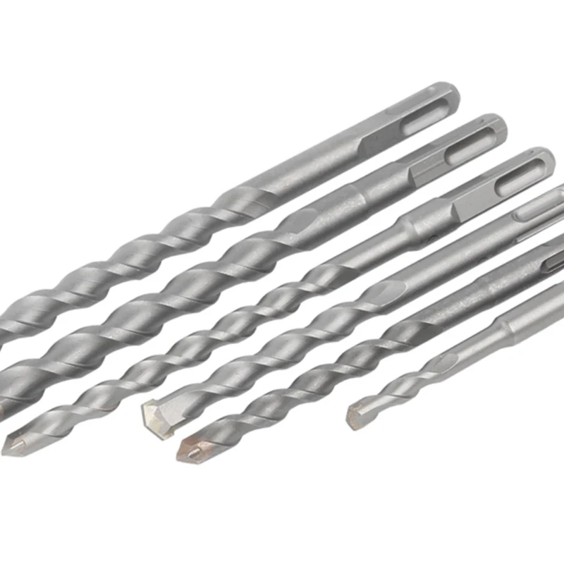 Broca de martelo elétrico para tijolos de concreto e telha de mármore, aço cromado, alça quadrada, 6mm, 8mm, 10mm, 12mm, 14mm, 16mm, 20mm, 1Pc