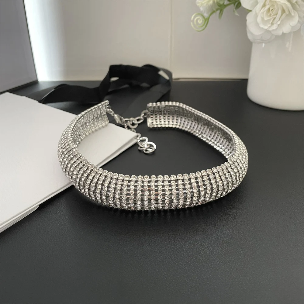 To Reines 2024 Europe America Designer Crystal Necklace Choker Women Luxury High Quality Jewelry Party Gift Free Shippping