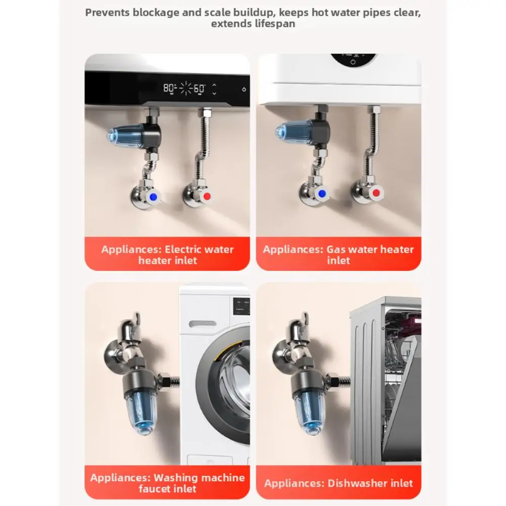 Electric Water Heater Pre Filter with Washing Machine Tap Shower Scale Filter to Enhance Filtration and Water System Performance