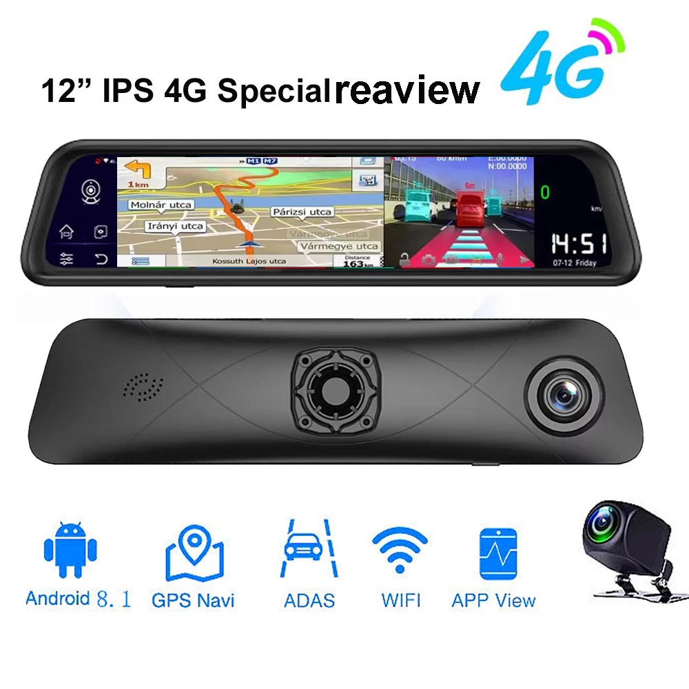 4G Car Rearview Mir… - image