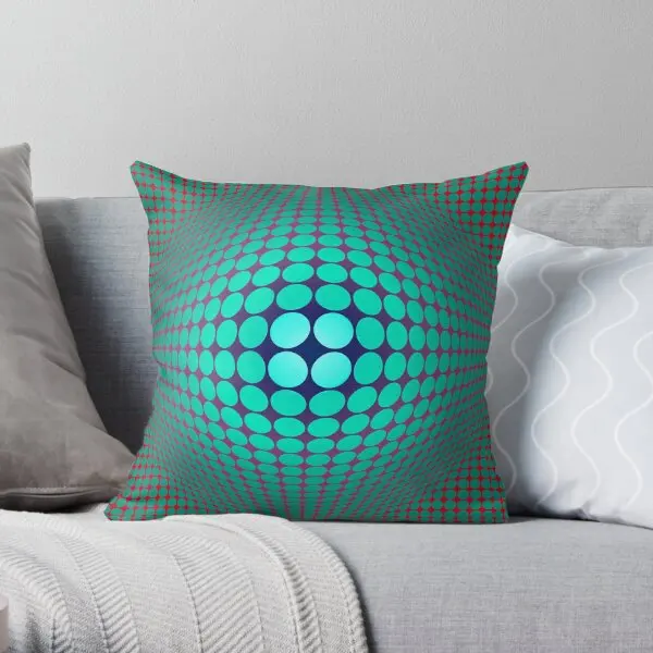 Cópia de Victor Vasarely Homenagem Impressão Lance Pillow Cover, Almofadas Quadradas não incluem Um Lado, Soft Comfort Moda Cama, 58