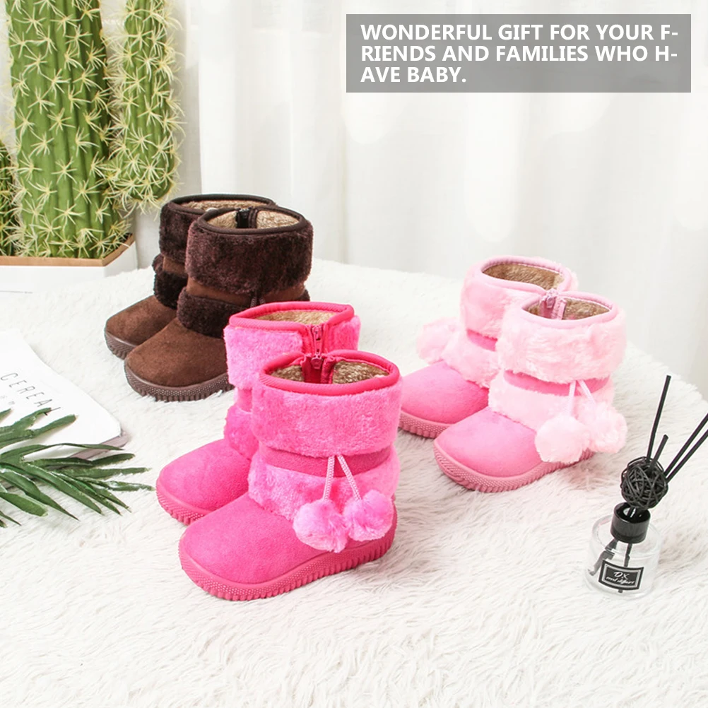 

's Snow Boots for Girls s Toddler Prewalker Super Soft Fleece Snowshoes Toddlers