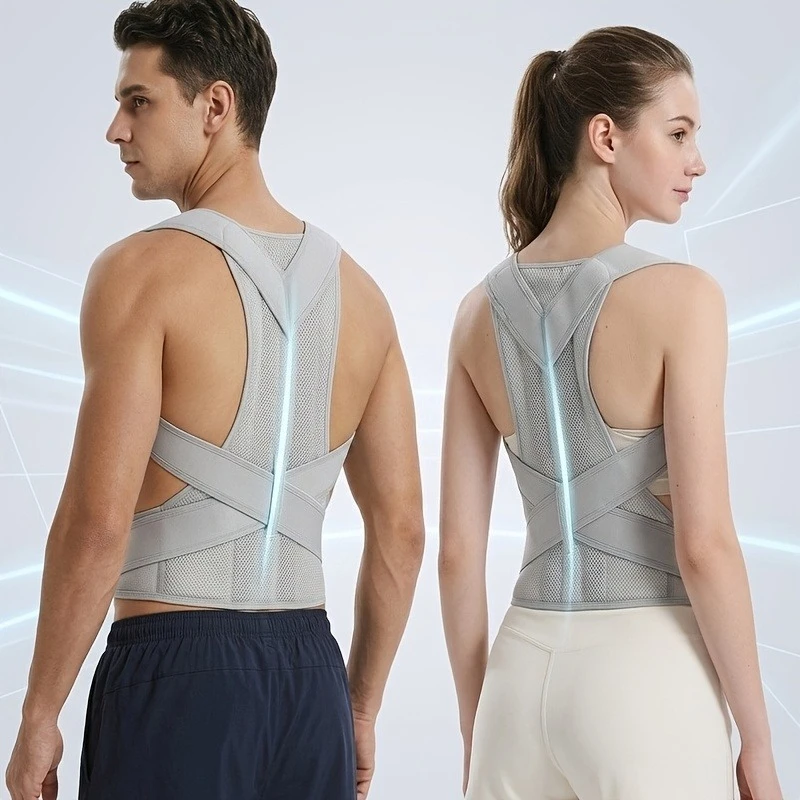 Adjustable Posture Corrector, Breathable Back Shoulder Support Brace Unisex, 2 Colors, S/M/L/XL/XXL/XXXL Available