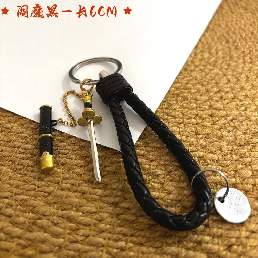 Anime Demon Slayer Mini Sword with Sheath Keychain Pendant Creative Collectible Keyring Japanese Manga Cosplay Gift Toy Charm view 4
