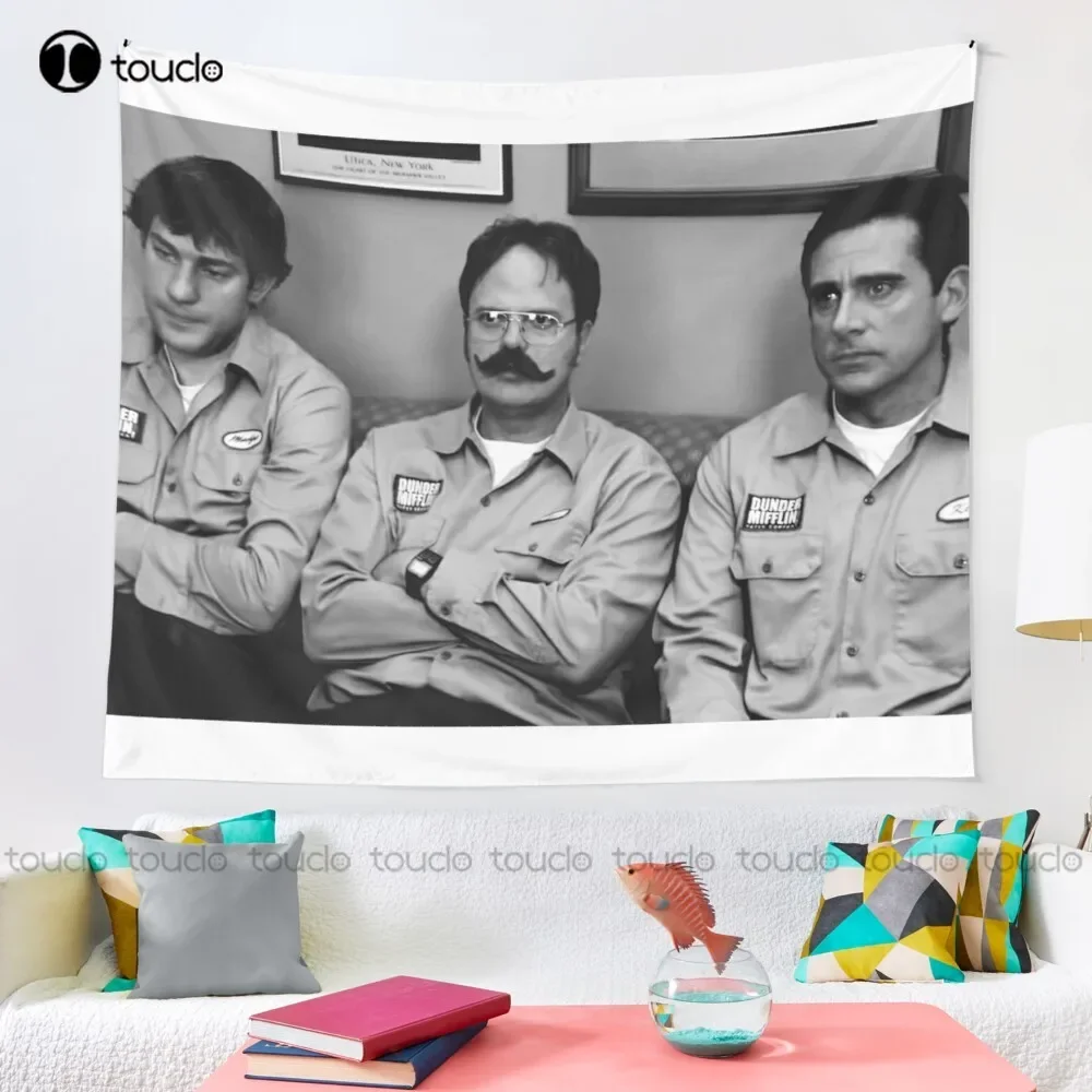 Jim Dwight And Michael At Utica Tapestry Wall Funny Tapestry Tapestry Wall Hanging For Living Room Bedroom Dorm Room Home Decor