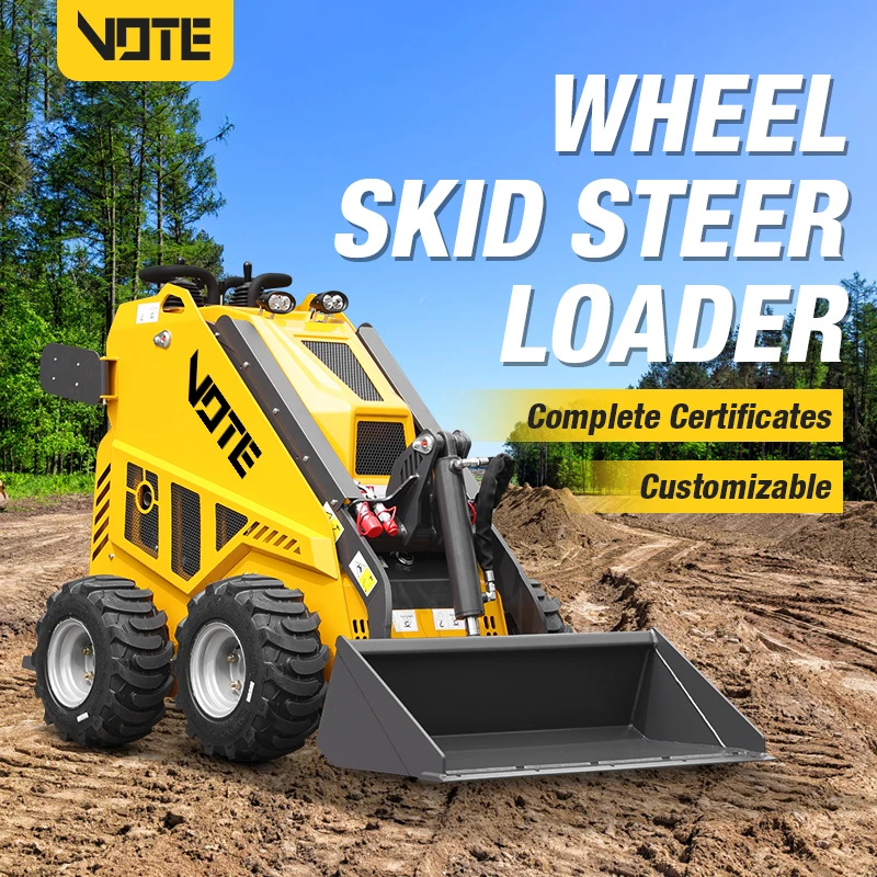 Livraison gratuite chargeuse compacte 500 kg 1000 kg CE EURO5 EPA forte puissance diesel Kubota moteur chargeuse sur pneus