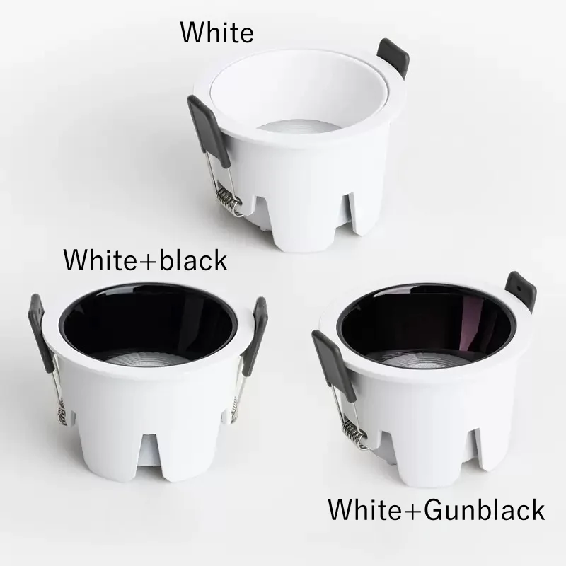 Anti Glare Recessed Spot lights Embedded Ceiling Downlights Dimmable OSRAM COB Aluminum AC110-230V Led Drive Home Living Room