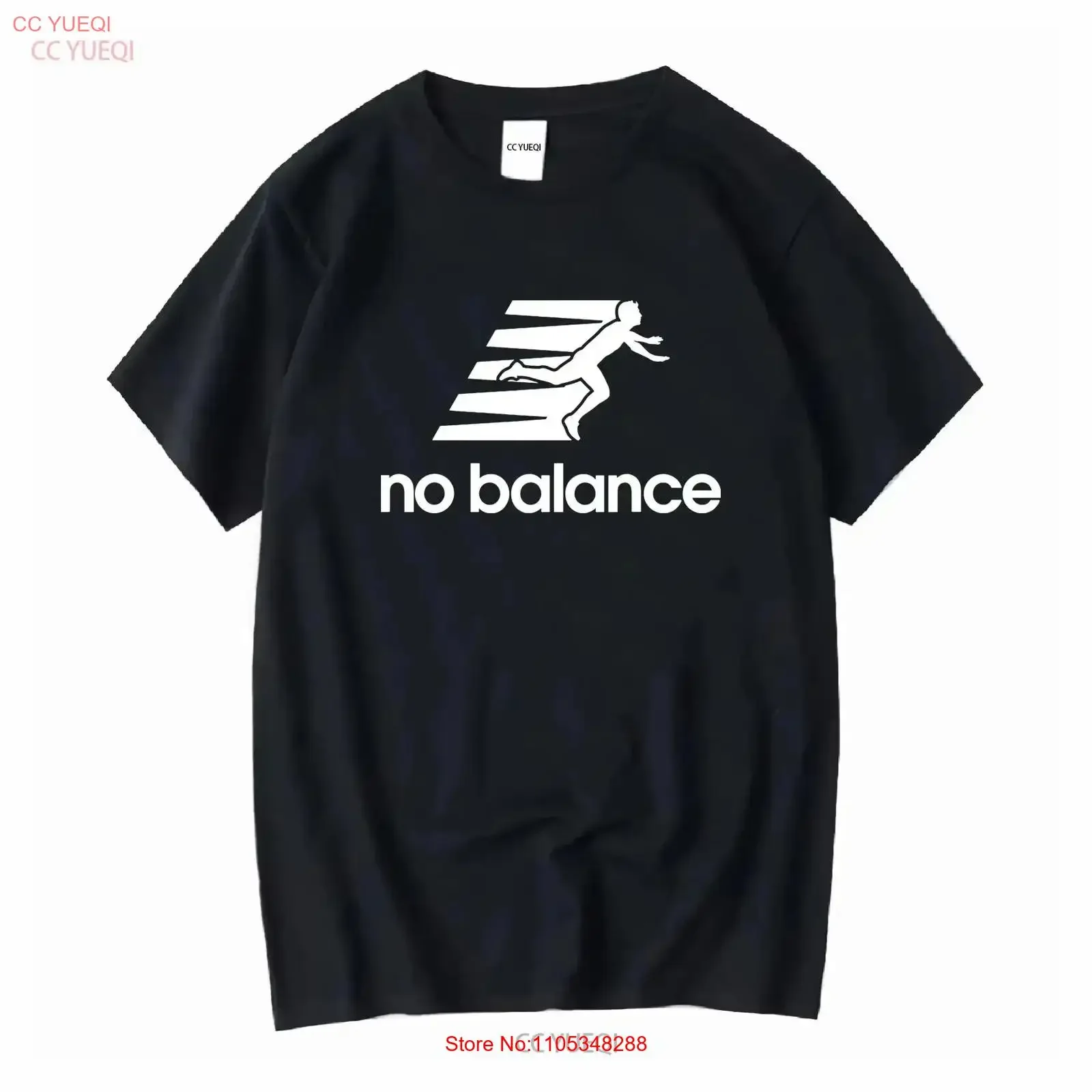NEUES LIMITIERTES „No Balance Running“ Lustiges Parodie-T-Shirt im Vintage-Look, leicht stilvoll, weich, bequem, lässig