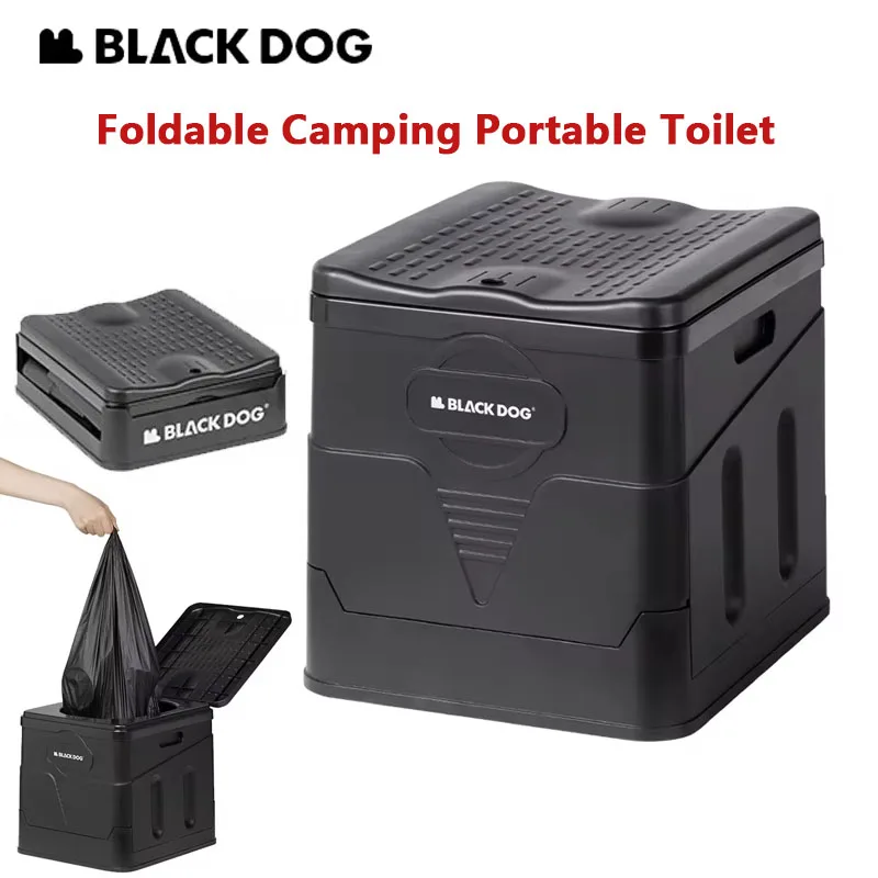 Naturehike BLACKDOG Camping PP Toilet Stool Storage Box Trash Can Bin Degradable Travel Emergency Folding Portable Mobile Toilet