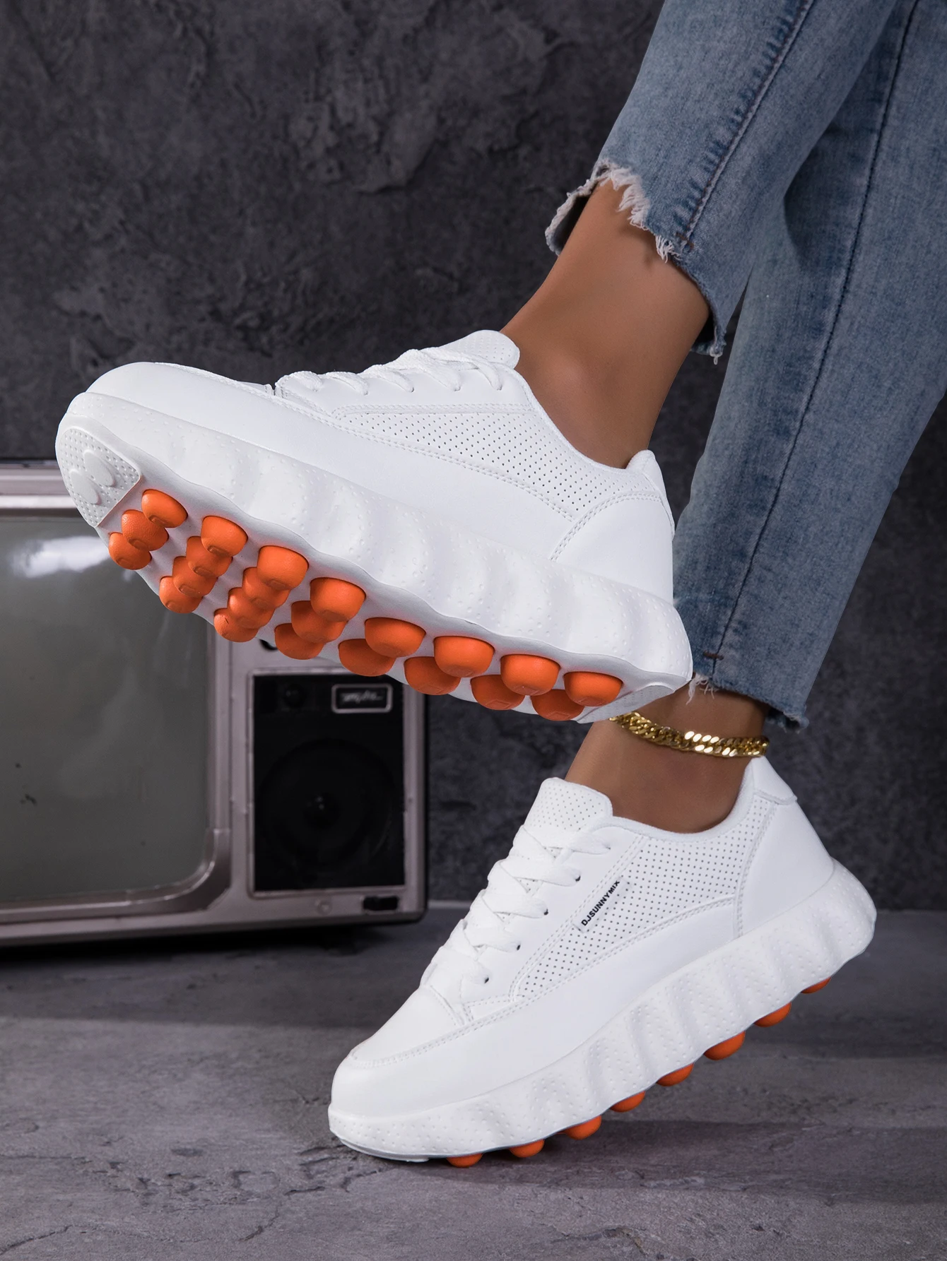 DJSUNNYMIX Damen-Laufschuhe, neue atmungsaktive Sport-Sneaker, Wanderschuhe, lässige und vielseitige Damenschuhe – Detail 3